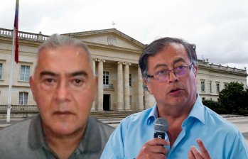 Alias Papá Pitufo, señalado zar del contrabando en Colombia, y el presidente Gustavo Petro. FOTO CORTESÍA, COLPRENSA Y EL COLOMBIANO 