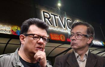 El actual gobierno denunció un despilfarro de recursos en RTVC mientras Hollman Morris era el gerente y Gustavo Petro el presidente. Fotos: Colprensa