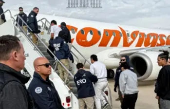 Varios vuelos de deportados han llegado desde Estados Unidos desde que capturaron a Maduro. El de esta fotografía fue el 9 de junio. FOTO: REDES SOCIALES DE LA CASA BLANCA.