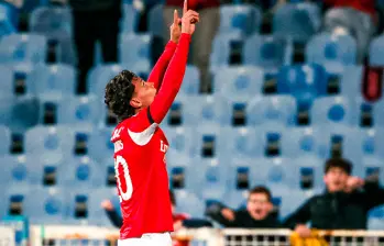 El futbolista colombiano Richard Ríos suma dos goles con el Benfica portugués. Foto: tomada el x de @Benfica