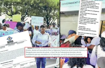 El viernes 30 de enero se llevó a cabo una movilización en San Andrés pidiendo condiciones adecuadas para prestar servicios de salud en el Hospital Departamental. FOTO Captura de video