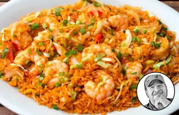 Arroz con camarones, una de las delicias de nuestra gastronomía nacional. FOTO El Colombiano
