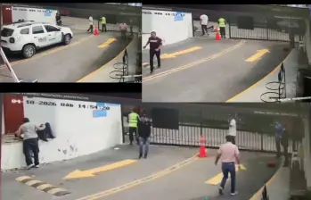 Ataque en set de producción en Bogotá. Foto: captura de video