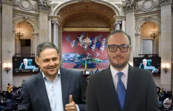 Honorio Henríquez y Alfredo Deluque son los dos candidatos a la presidencia del Senado. En la instalación del Congreso también se define la presidencia a la Cámara y se radicarán varios proyectos. Fotos: Colprensa