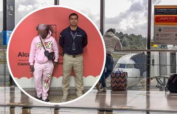 Extranjero inadmitido en el aeropuerto José María Córdova de Rionegro. Foto: cortesía Migración Colombia