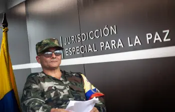 El Gobierno suspendió la orden de captura contra Rodríguez porque es vocero de Mordisco. En la foto está Mordisco, imagen de referencia. Foto: JEP/Procuraduría. 