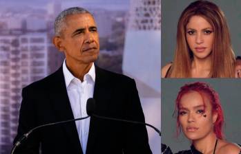 Barack Obama escogió TQG de Shakira y Karol G como una de sus canciones favoritas del 2023. FOTOS: Composición EL COLOMBIANO