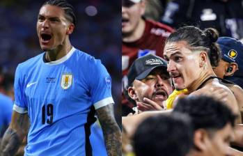 Darwin Núñez es uno de los jugadores más afectados por la sanción de Conmebol. Fotos: Copa América y Getty Images. 