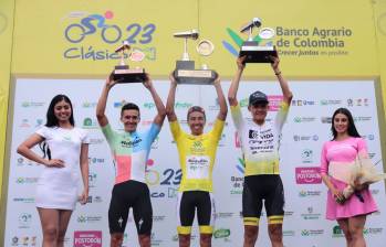 El ciclista boyacense le dio el quinto titulo consecutivo al Team Medellín en la considerada carrera de “los titanes”. FOTO: CARLOS VELÁSQUEZ