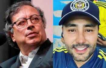 Por medio de un trino, el presidente Gustavo Petro rechazó y reprochó el actuar del concejal, el cual quedó grabado en video cuando participó de las arengas en contra del mandatario colombiano. FOTO: PRESIDENCIA Y REDES SOCIALES