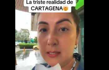 Desciré Díaz, la mujer que se hizo viral en redes sociales por denunciar altos costos de transporte de taxis en Cartagena. Foto: tomada de redes sociales