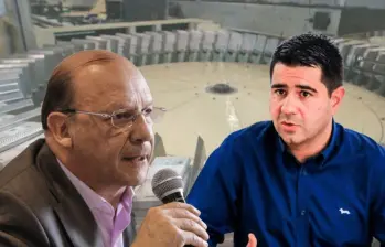 El representante a la Cámara por Antioquia Simón Molina (a la derecha) denunció ante la Fiscalía al exministro de Hacienda Germán Ávila. FOTOS: Colprensa y EL COLOMBIANO