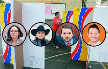 Jennifer Pedraza, Lina Garrido, Julio Chagüí y Juan David Duque, candidatos de las listas analizadas para esta entrega. Foto: Juan Antonio Sánchez.