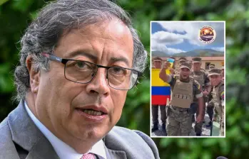 El presidente de Colombia, Gustavo Petro. FOTO: Getty y captura de video de redes sociales