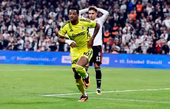 El delantero colombiano Jhon Jáder Durán suma 3 goles en partidos oficiales con el Fenerbahce turco. FOTO: Tomada de X @Fenerbahce