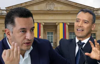 A la izquierda, el ministro de Justicia (e), Andrés Idárraga; a la derecha, el ministro de Defensa Pedro Sánchez. FOTO: Colprensa