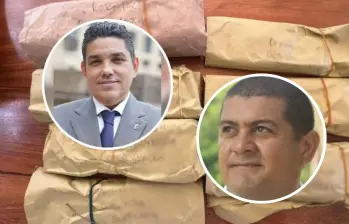 Jaime Lacouture, secretario de la Cámara, y Misael Villarreal, exconcejal capturado en córdoba. Foto: Colprensa- X Jacobo Solano