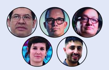 En la fila de arriba: Milver Rojas, Wilmar Mejía y Amelia Pérez; abajo, Tamara Ospina y Pablo Zabala. Foto: Redes sociales.