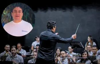 Hugo Riaño es el director de la Banda Sinfónica de Sabaneta, que ganó el “mundial” de Bandas en Países Bajos. Fotos: Cortesía.