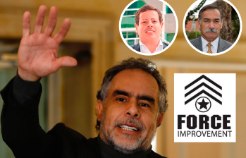 Arriba, a la izquierda, Camilo Benedetti, hermano del exembajador y socio de la firma estadounidense Force. A la derecha, el exviceministro y general en retiro Ricardo Díaz. FOTO: COLPRENSA/ARCHIVO PARTICULAR