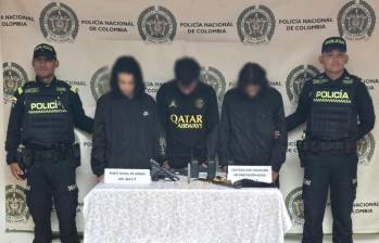 Los detenidos fueron interceptados en Rionegro tras una persecución. FOTO: Cortesía