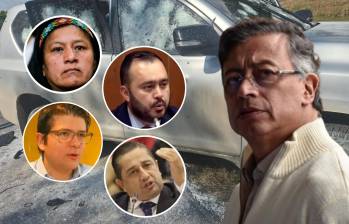 Se trataría de los congresistas Aida Quilcué, Julio César Triana, Jairo Castellanos y el precandidato presidencial asesinado Miguel Uribe Turbay. Foto: Colprensa.