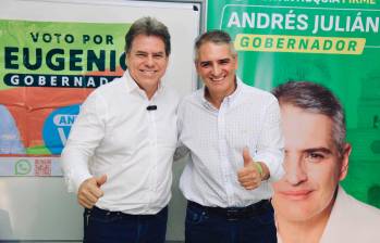 Andrés Julián Rendón y Eugenio Prieto se midieron a través de dos encuestas para sacar un solo candidato. FOTO: Cortesía