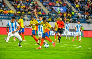 El pasado 10 de febrero Colombia y Argentina se midieron en el Sudamericano, ese día el triunfo fue para los gauchos 1-0. FOTO CORTESÍA FCF 