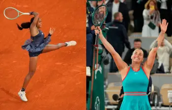 La tenista estadounidense Coco Gauff jugará su segunda final de Roland Garros. Aryna Sabalenka cayó en cuartos en la edición de 2024. FOTOS: ROLAND GARROS