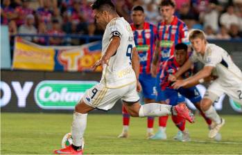 El futbolista samario anotó su primer gol del 2025 en la ciudad que lo vio nacer, con el equipo de sus amores: Millonarios. FOTO: Tomada de X @MillosFCoficial