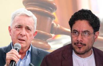 El Tribunal Superior de Bogotá absolvió en segunda instancia al expresidente Álvaro Uribe de los delitos de soborno de testigos y fraude procesal, revocando la condena de 12 años impuesta en julio. El senador Iván Cepeda es la contraparte del proceso. FOTO: ARCHIVO-COLPRENSA