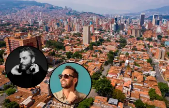 Medellín fue la inspiración, hace 40 años, de una canción que se volvió identidad. Ahora regresa, ampliada a Colombia gracias a José Gaviria y Lucas Arnau (en los círculos). FOTOS Manuel Saldarriaga y cortesía