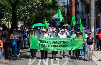 Maestros piden garantía de derecho público a la educación, además de ajustes en sistema de salud. Foto: Esneyder Gutiérrez