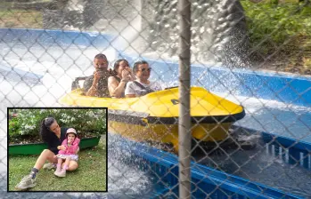 Familias visitando las atracciones del Parque Norte en Medellín. FOTO: cortesía