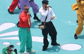 El carriel antioqueño que usó Ryan Castro durante la inauguración del Mundial 2026. FOTO: AFP 