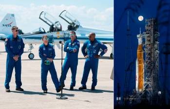 Los astronautas están listos para estrenar el nuevo cohete de la Nasa, llamado SLS. FOTOS Getty y Nasa.
