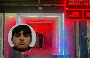 Entrada del bar Before Club y el estudiante de la Universidad de los Andes Jaime Esteban Moreno Jaramillo, quien fue brutalmente golpeado la madrugada del 31 de octubre. Fotos: Google - cortesía