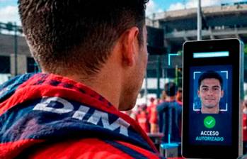Los aficionados del Medellín serán los primeros en entrar con reconocimiento facial a un estadio en Colombia. Foto: tomada del x del DIM 