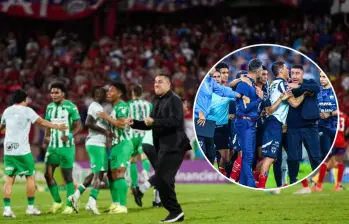 Efraín Juárez, cuestionado por sus celebraciones en Colombia, armó polémica por los festejos de Demichelis en la llave del play-in de la Liga MX. Fotos: EL COLOMBIANO y redes sociales. 