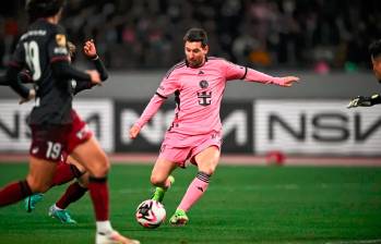 Lionel Messi le puso emoción este miércoles al partido entre su equipo y el Vissel Kobe de Japón. FOTO GETTY