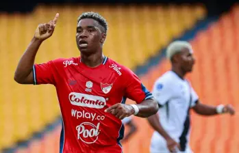 El jugador Jhon Montaño fue uno de los que anotó gol con el DIM en la victoria ante Tolima en Ibagué, los otros dos tantos fueron de Daniel Cataño y Juan José Córdoba. FOTO MANUEL SALDARRIAGA 