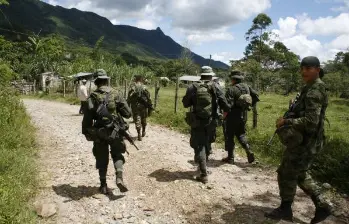 Este miércoles continúan en Concordia, suroeste de Antioquia, los operativos de control de la Policía y el Ejército Foto archivo: Manuel Saldarriaga Quintero