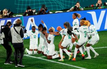 Las jugadoras de Zambia celebraron en el Mundial gracias al triunfo ante Costa Rica. FOTO FIFA