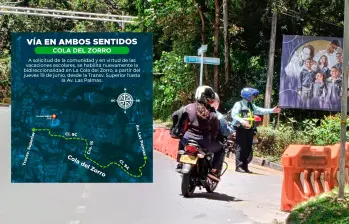 La movilidad en este sector quedó restringida debido al enorme derrumbe ocurrido en la Loma de los Balsos el pasado 6 de mayo. FOTO: CORTESÍA