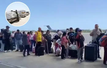 Colombianos repatriados llegan al país tras vivir de cerca los terremotos que sacudieron a Venezuela. Foto: UNGRD.