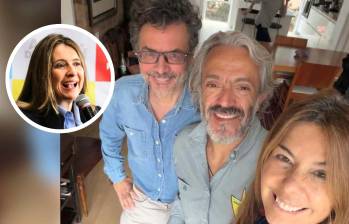 La imagen, divulgada por María Isabel Nieto, directora de campaña de Oviedo, se conoce en momentos en los que Gaviria aún define sus apoyos. FOTO: REDES SOCIALES-COLPRENSA