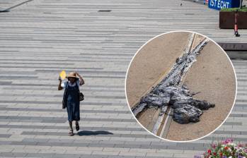 Alemania es uno de los países más afectados por la ola de calor en su infraestructura donde las altas temperaturas han provocado que las vías del tren se derritan. Fotos: Xinhua y @PresstvExtra