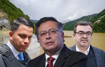 En respuesta a la arremetida del presidente contra hidroeléctricas, congresistas y magistrados, desde la oposición le responden por los escándalos de la UNGRD. En la imagen: Sneyder Pinilla, Gustavo Petro y Olmedo López. Fotos: Juan Antonio Sánchez Ocampo y Colprensa