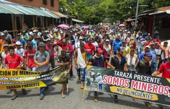 La Mesa Minero Agroambiental del Nordeste Antioqueño anunció una manifestación pacífica. FOTO: Manuel Saldarriaga 