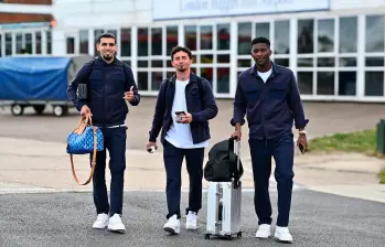 Daniel Muñoz, el español Yéremy Pino y Jéfferson Lerma, entre los convocados por el Palace para la final de la Conference League. FOTO @CRYSTALPALACE